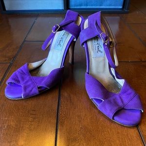 Used Comme il Faut Tango Shoes Size 7 Purple Suede